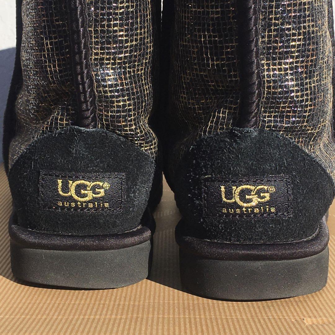 UGG 豹柄 ラメ ムートンブーツ 23㎝ ヒョウ柄 アグ オーストラリア