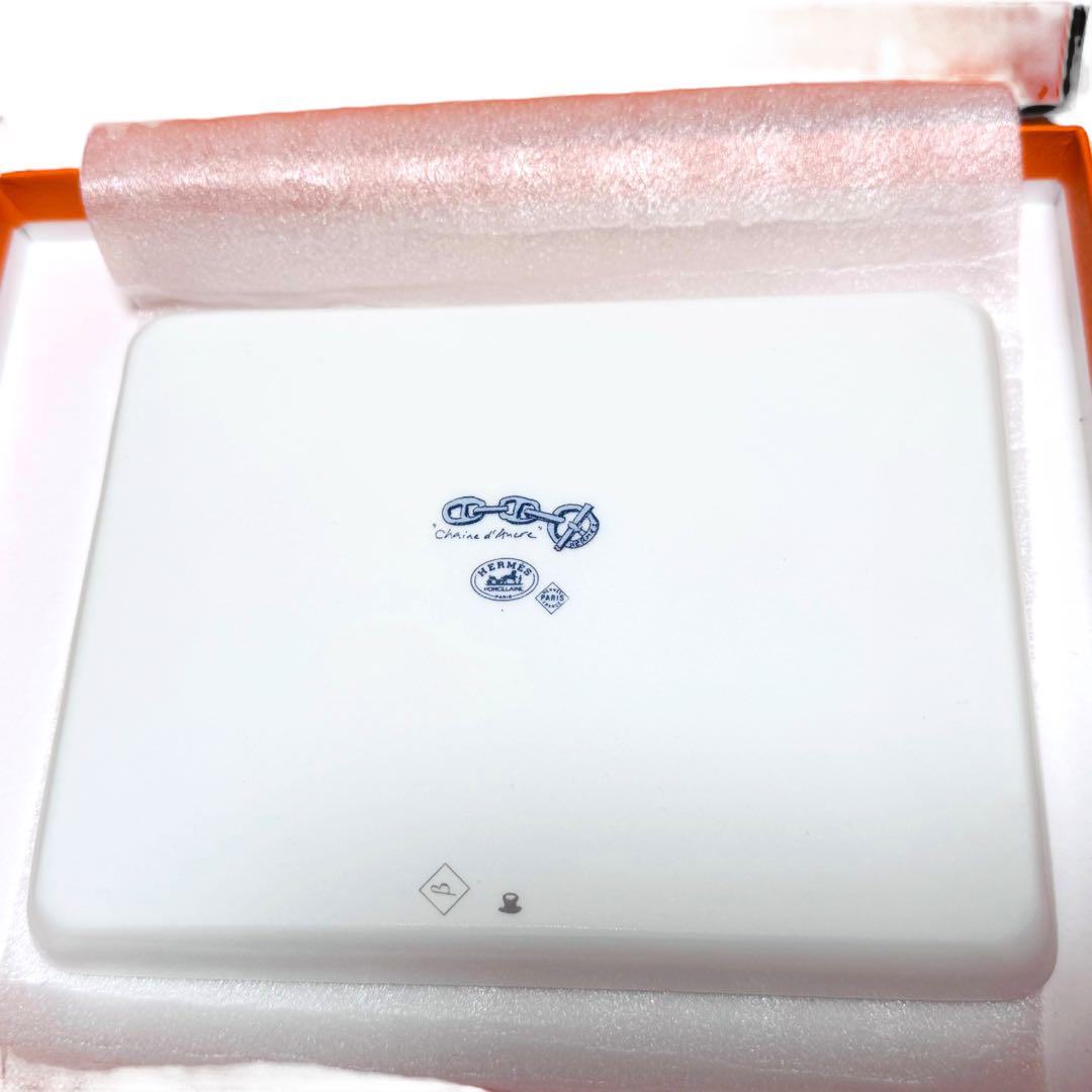新品 未使用 HERMES シェーヌダンクルスクエアプレート 箱付