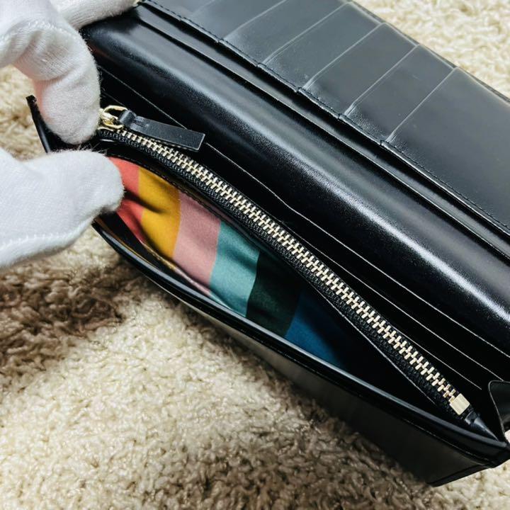 在庫あ通販 美品 ポールスミス シティエンボス マルチストライプ 長財布 ネイビー 6185 vTEdF-m30135553708 人気定番2022