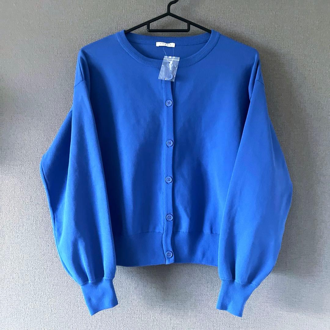 新品未使用 ニット カーディガン レディース ブルー スプリング 春