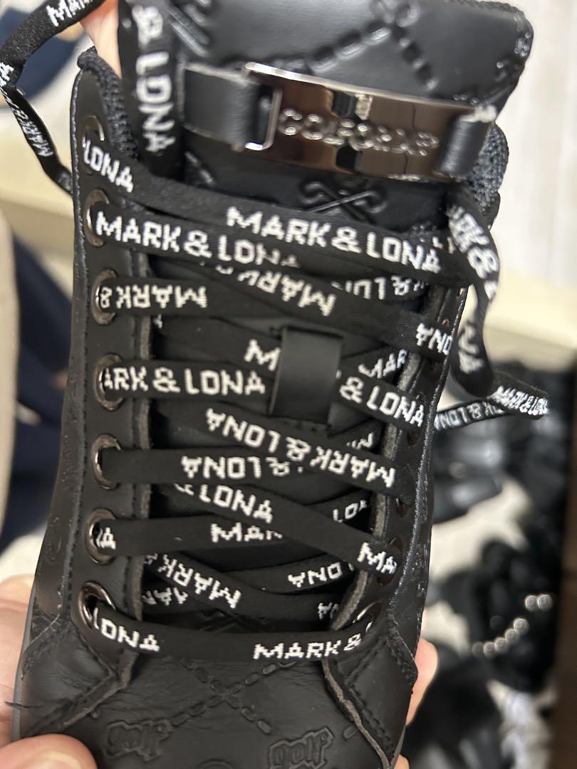 【TY】 MARK&LONA ブラックスニーカー ゴルフ