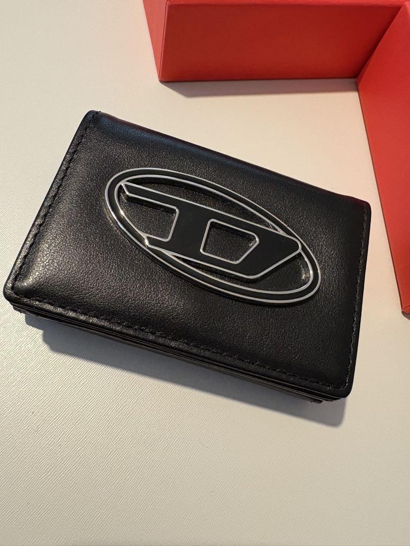 DIESEL ブラックレザー 三つ折り財布