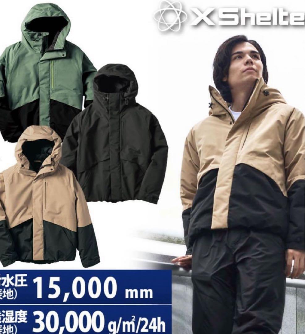 XShelter 雨熱ジャケット L ブラック『新品、未使用品』 ◎新品タグ付き◎オンライン完売品◎XShelter 3Lサイズ 高透湿