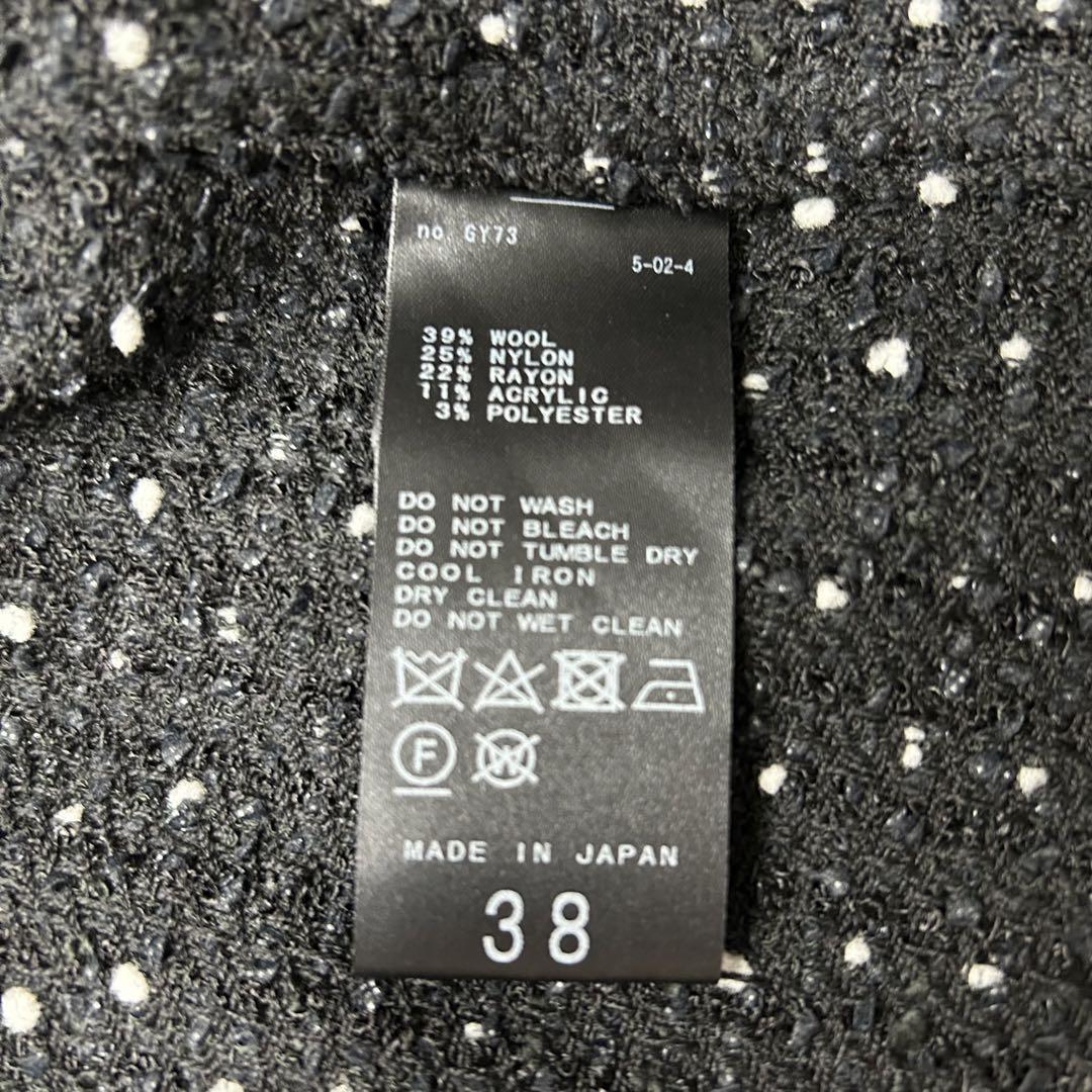 完売品✨新品タグ付✨23AW イエナ ドットツイードVネックジャケット M 画像11