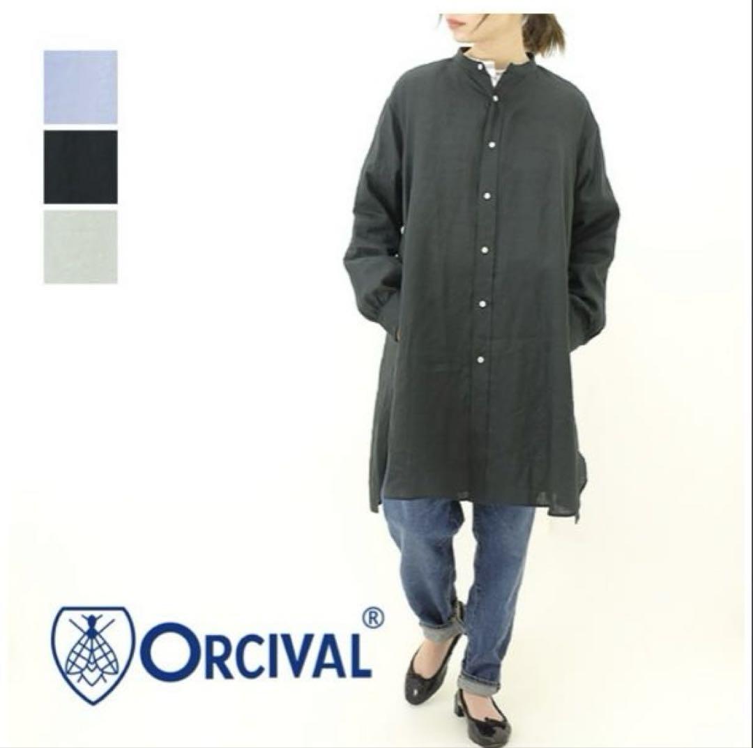 ORCIVAL オーシバル オーチバル バンドカラーシャツ　リネン