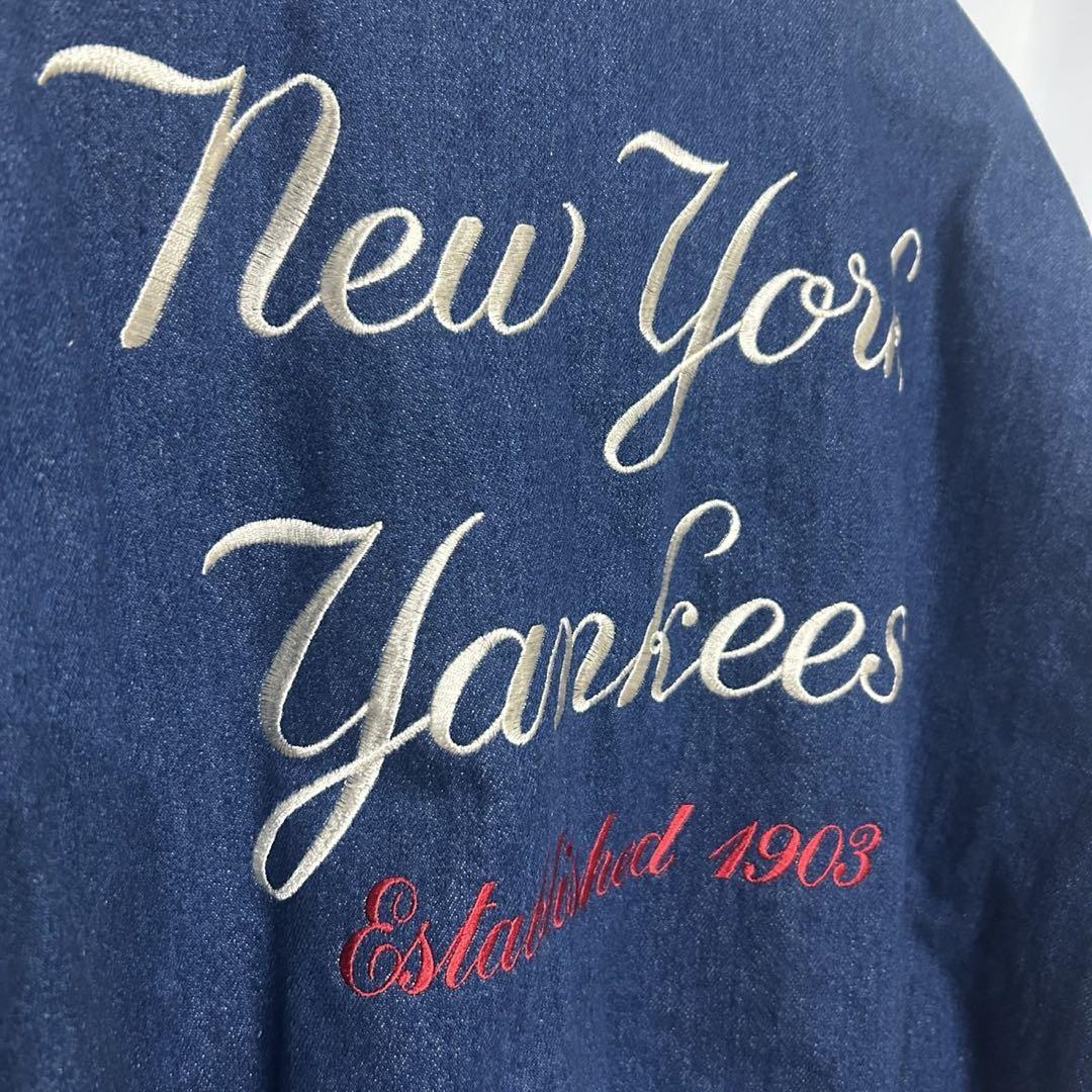 ヴィンテージ Yankeesヤンキース デニムジャケット スタジャン