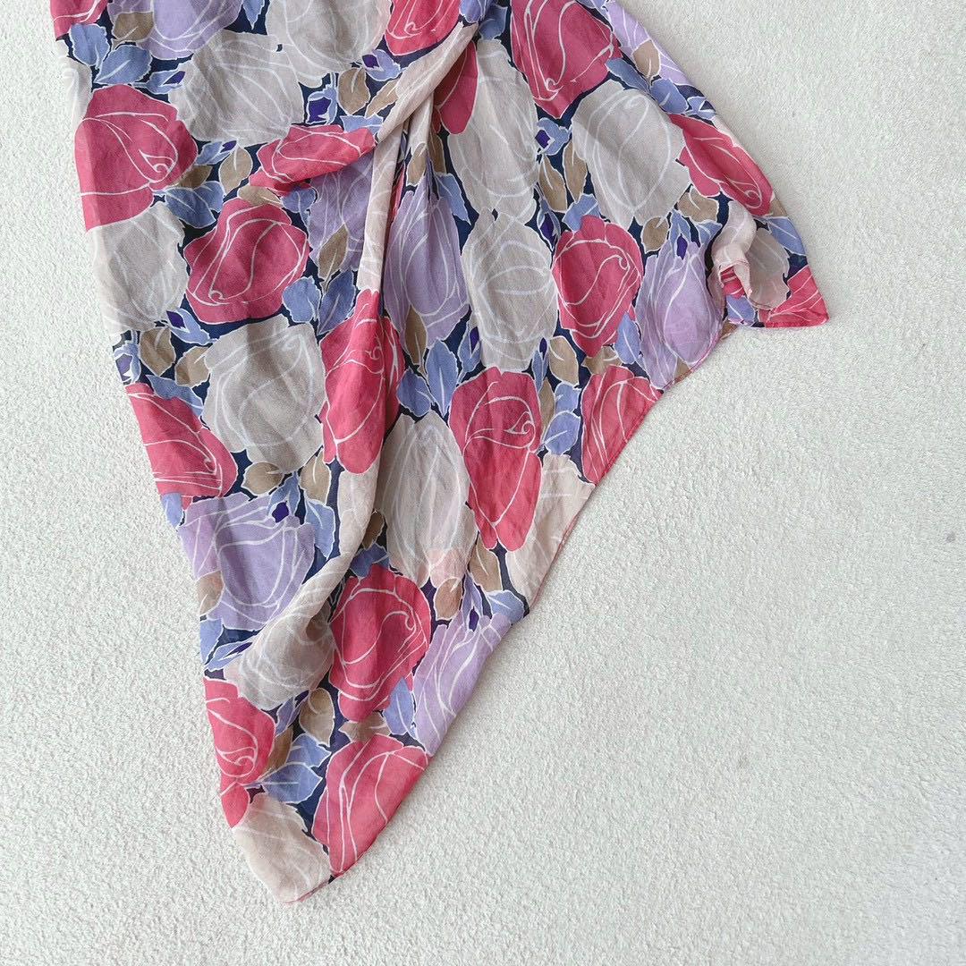 美品 シルク100 花柄 ダイアンフォンファステンバーグ ワンピース 4サイズ 最高級✨ ダイアンフォンファステンバーグ ロングワンピース