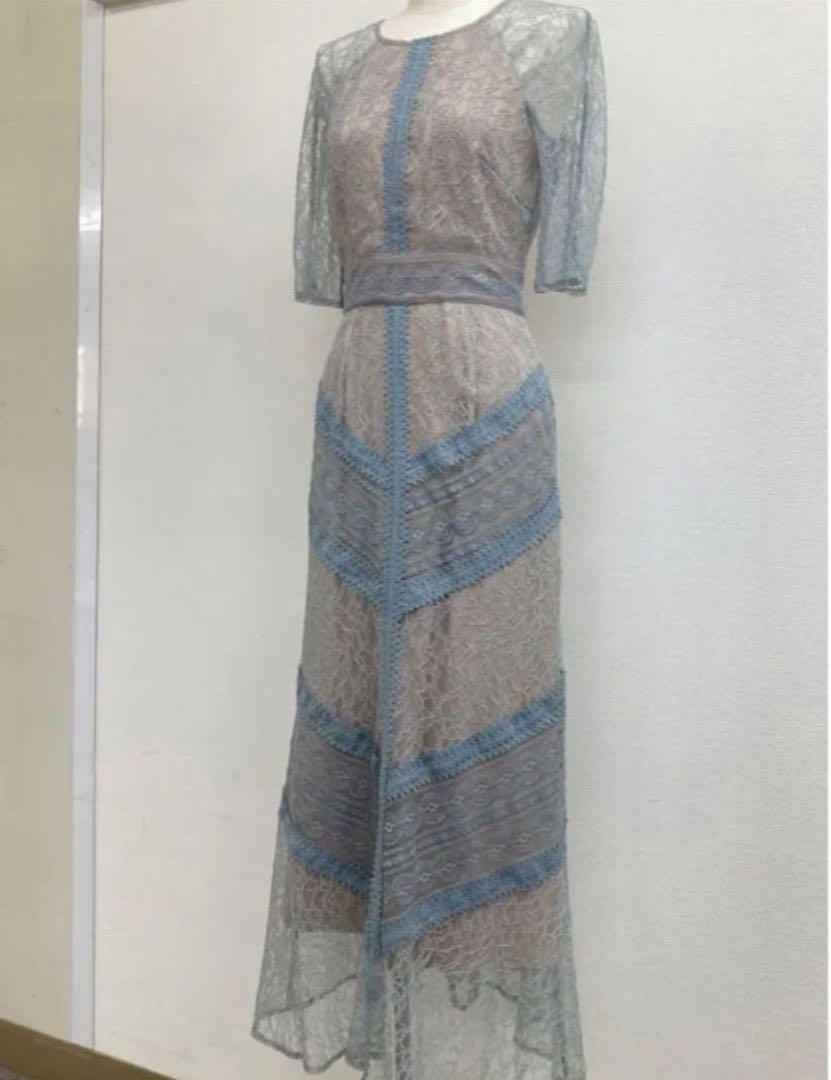 ラグナムーン ❤︎ LADYショルダーギャザーレースマキシワンピース