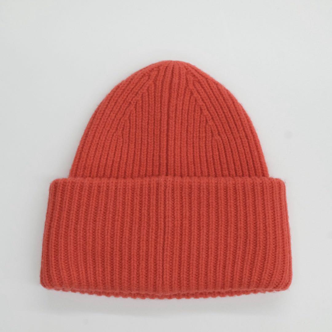 帽子 Acne Studios LARGE FACE LOGO BEANIE RED