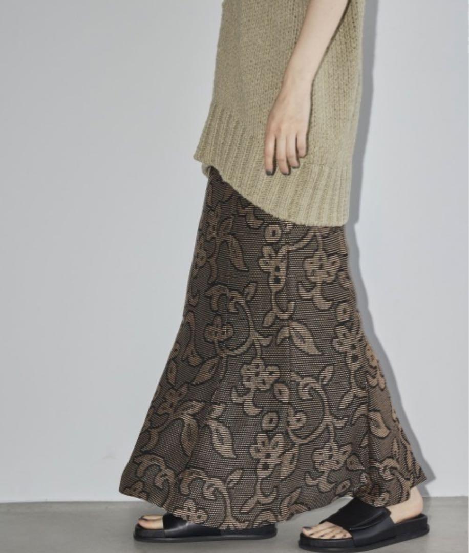 TODAYFUL Jacquard Leaf Pencilskirt
