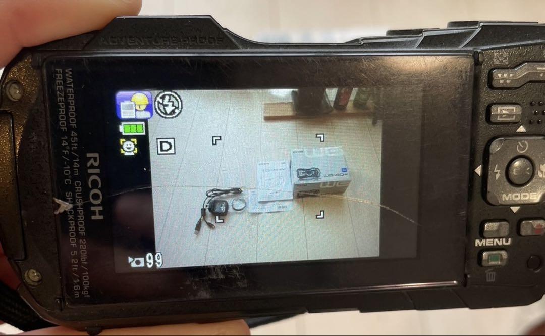 【動作ＯＫ】RICOH WG-40W BLUE コンパクト デジタルカメラ