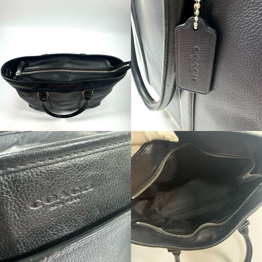 コーチ coach 2way トートバッグ ネイビー A4可 通勤通学 ビジネス