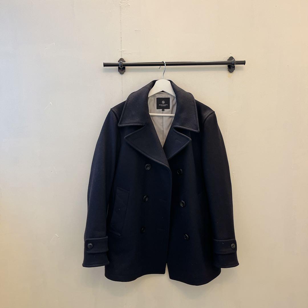 美品/b&yピーコートnavy