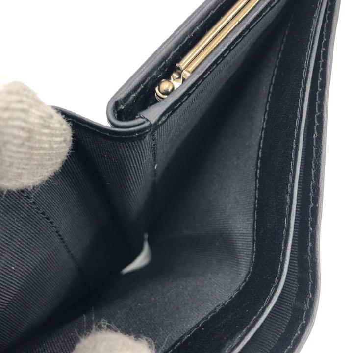 大人気新作 美品 がま口 ゴールド金具 レザー ブラック lwOz6-m30185254017 アナスイ 折り財布 バタフライ 人気100%新品