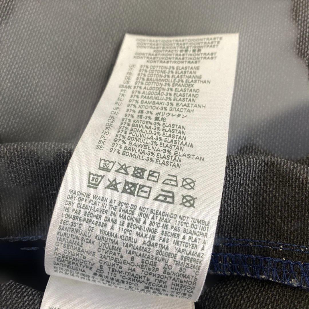 【美品】DIESEL ヴィンテージウォッシュ加工 切替 スウェットデニム 黒紺