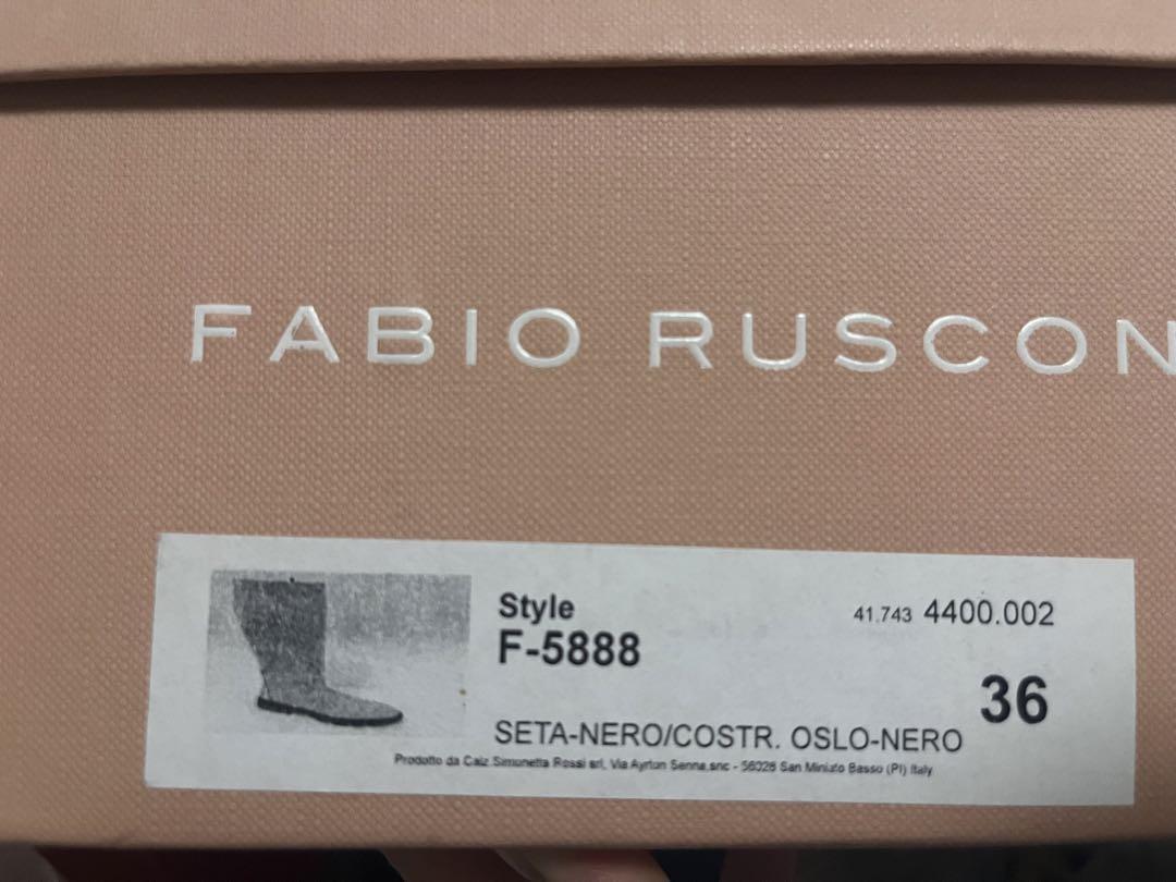 ＜FABIO RUSCONI＞レザー ロングブーツ