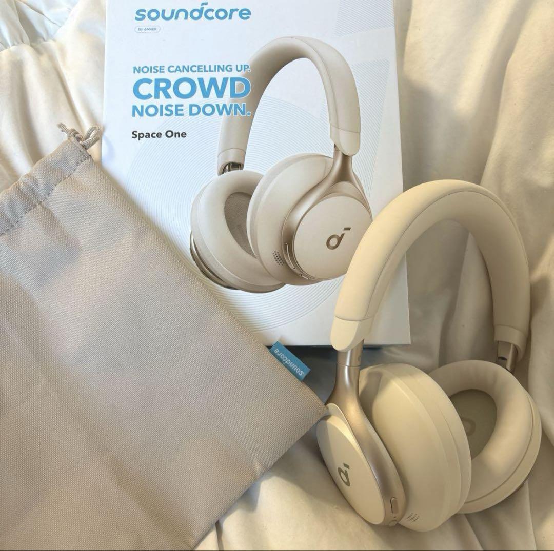 【美品】ほぼ新品！soundcore Space One ワイヤレスヘッドホン