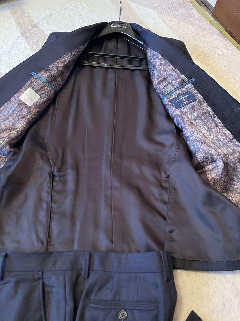 ✨最終値下✨　現行Paul Smith Zegnaスーツ　ネイビーストライプXL