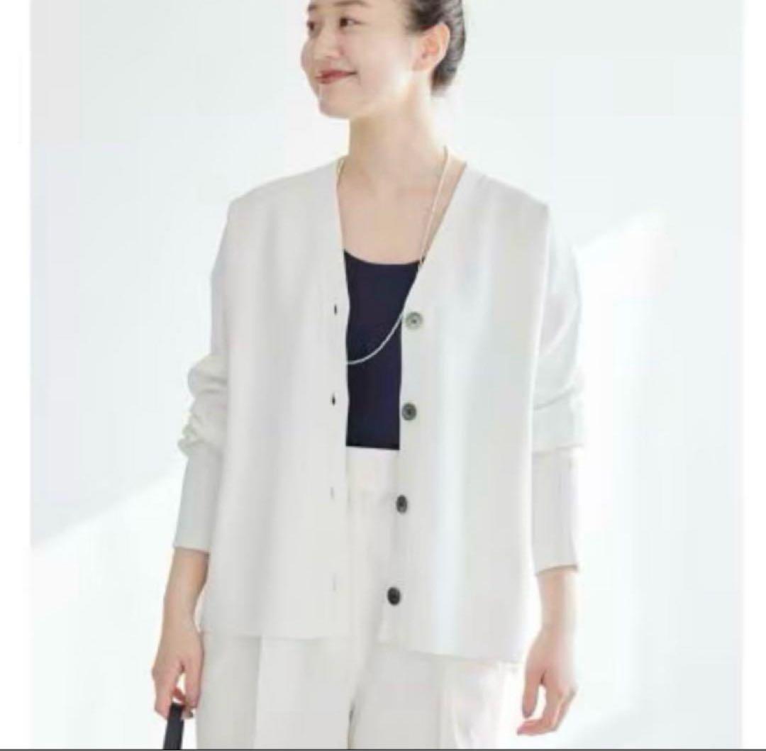 イエナ IENA ファインコットンスムース カーディガン2024