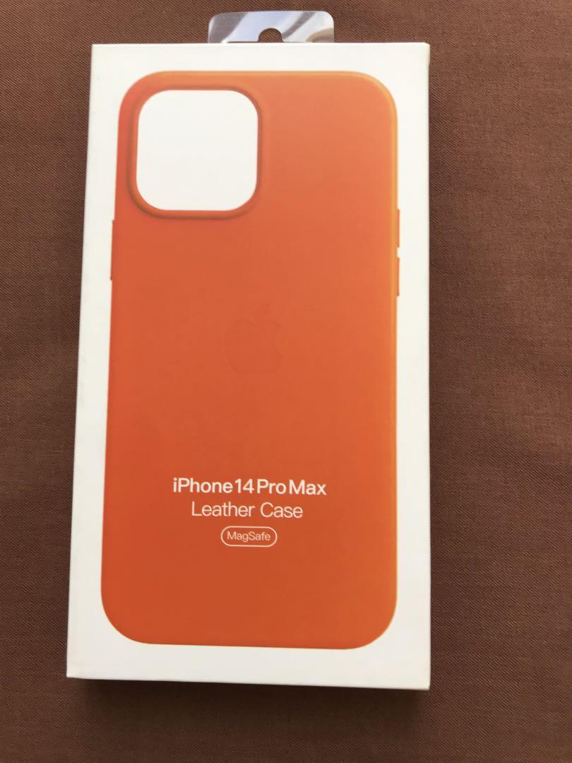 iPhone 14 Pro Max レザーケース オレンジ純正Apple - メルカリ
