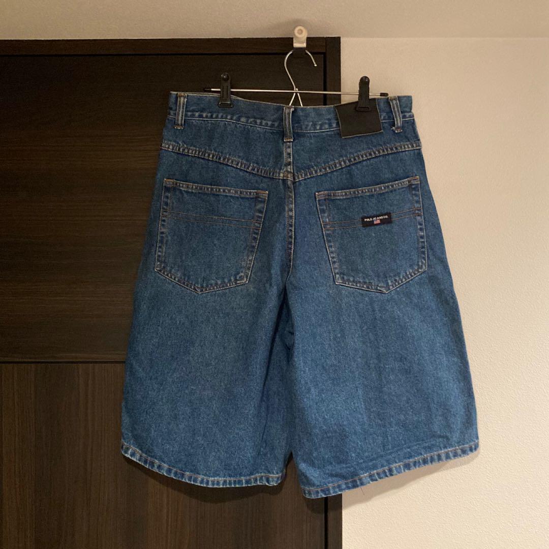 POLO jeans リジット 濃紺 デニム バギー ショーツ
