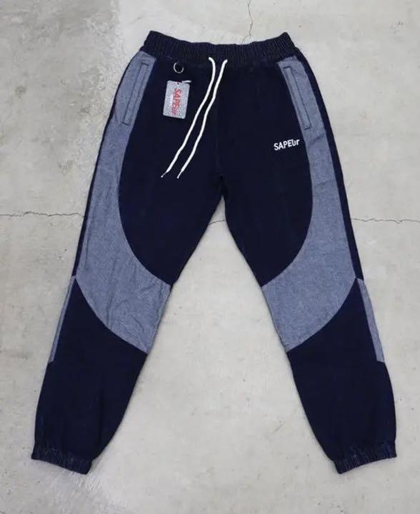 sapeur SAPEur デニム トラックパンツ サプール ブルー
