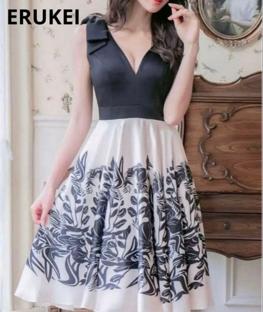 ERUKEI settanドレス ノースリーブミニワンピ ドレスM ROBE de FLEURS