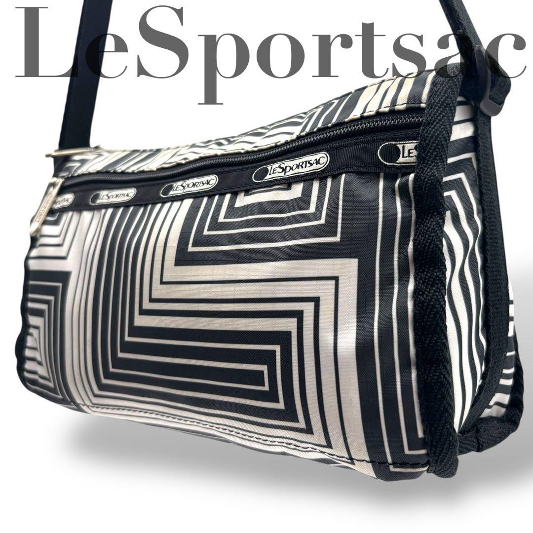 【良品】レスポートサック ナイロンショルダーバッグ サコッシュ　L字柄　斜め掛け