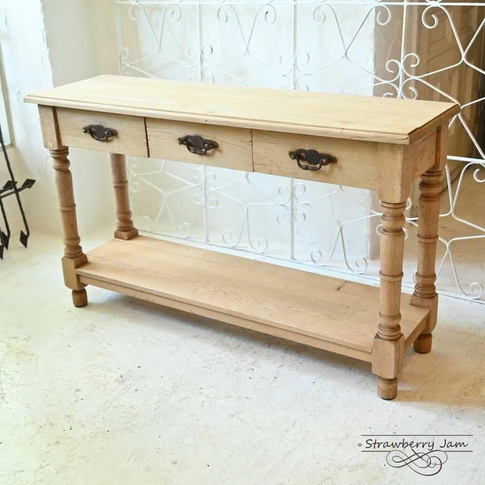 IFU-404 英国アンティーク コンソールテーブル 作業台 花台 剝離家具