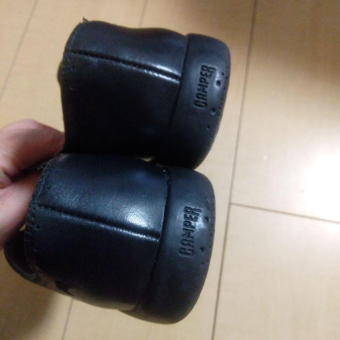 カンペール　24㎝　レザー　Vカットシューズ　ブラック
