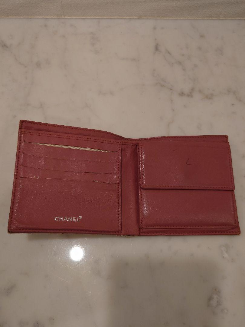 CHANEL/シャネル トラベルライン ピンク 二つ折り財布