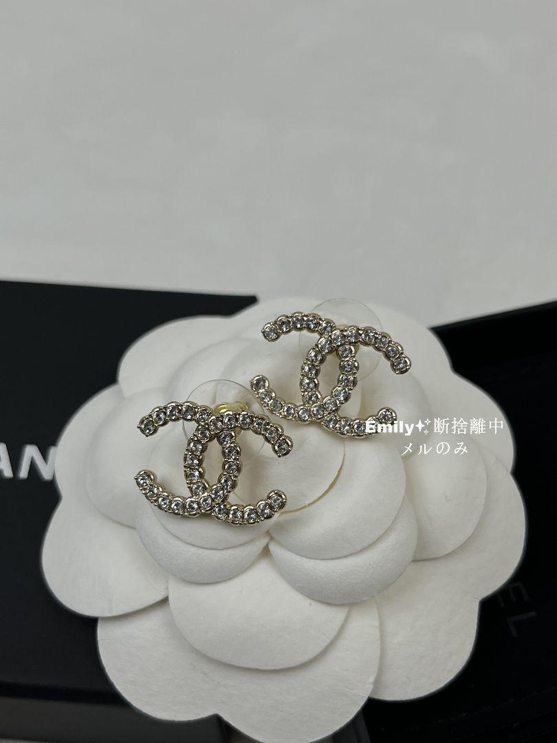 CHANEL シャネル ピアス ココマーク ストラス