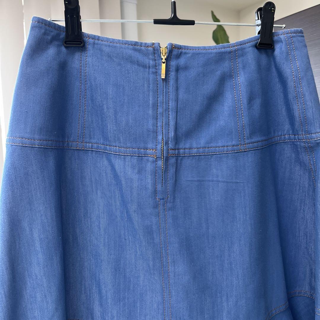 ANAYI デニムブルー フレアスカート 楽天市場】【SALE／50%OFF】シルクデニムフレア スカート ANAYI