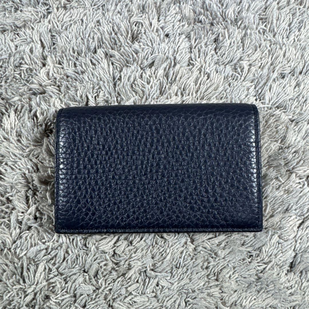 【美品】 BALLY バリー カードケース 名刺入れ 本革 ネイビー