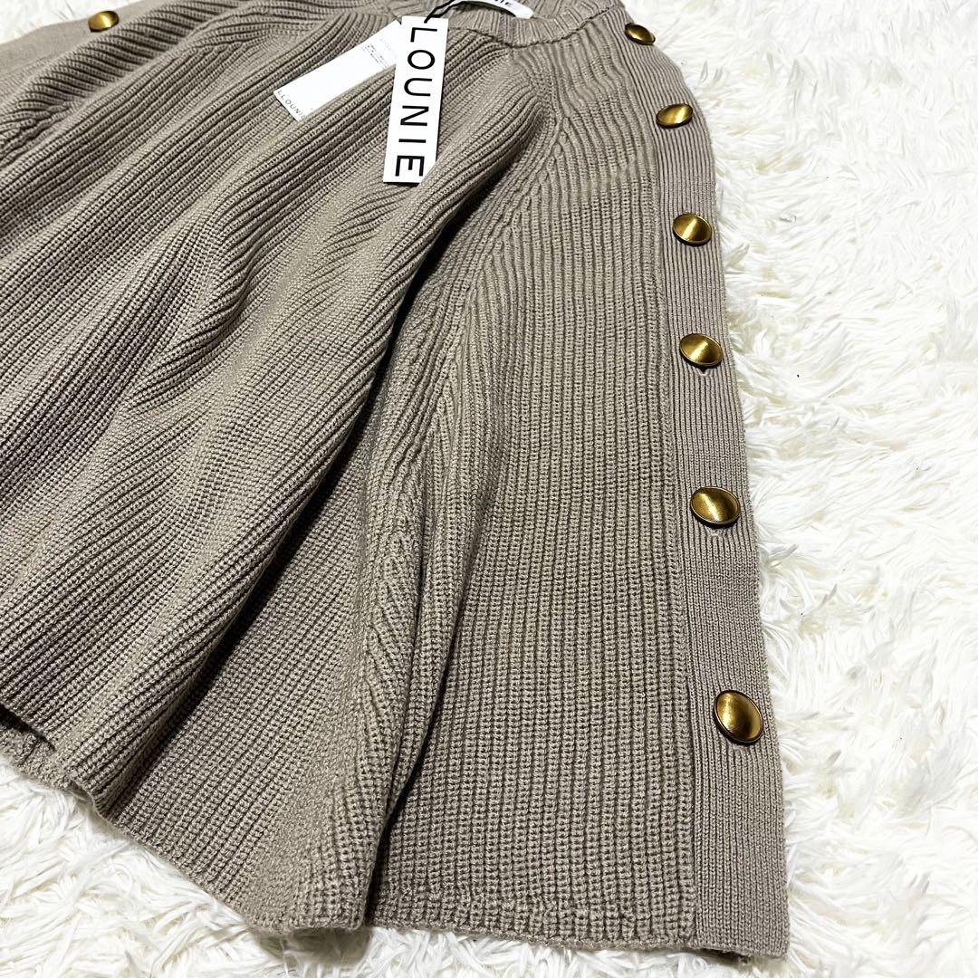 ✨新品未使用✨ルーニィ ニットポンチョ 金ボタン ウール ベージュ