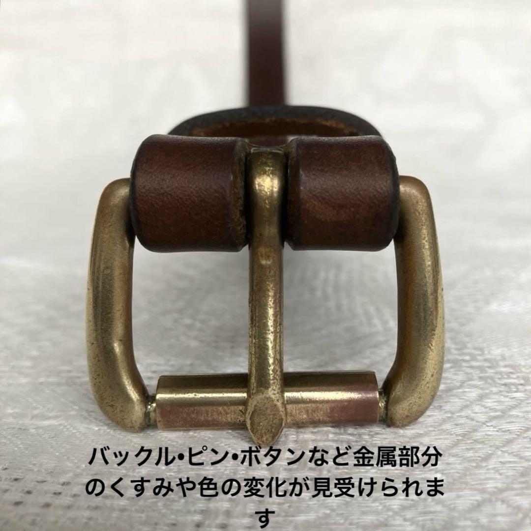 フィルソン 90s 〜 00s レザー ベルト USA製 34 茶 ティンクロス