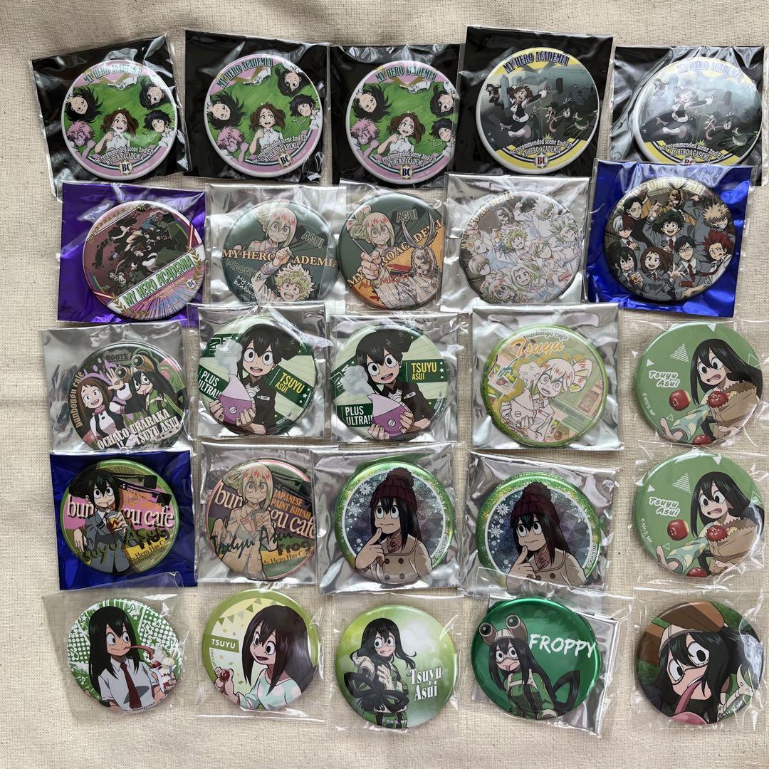 ヒロアカ 蛙吹梅雨 缶バッジ アクスタ ラバスト カード 大量