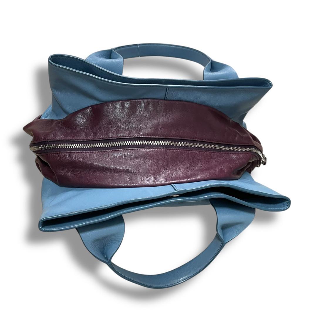 JIL SANDER ジルサンダー レザー ハンドバック バイカラー