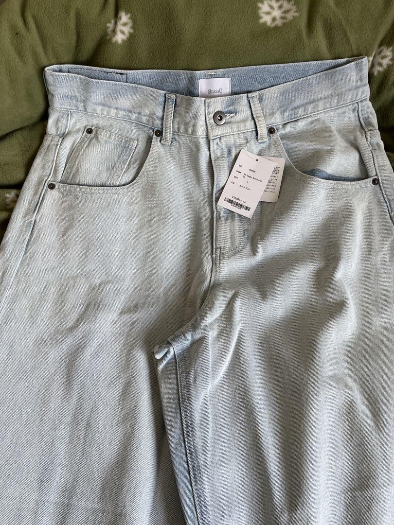 玄関先迄納品 U BLESS baggy L ライトブルー 完売品 pants denim パンツ