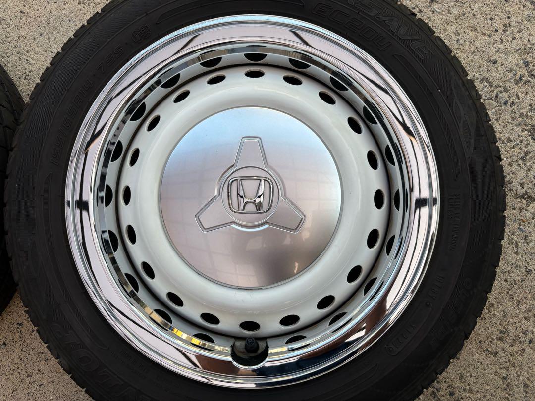 ■N-BOXスラッシュ純正ホイール ダンロップ155/65R14 4本セット