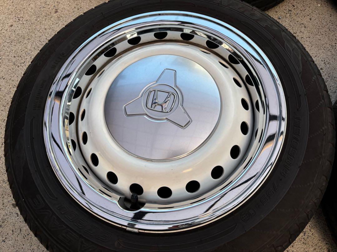 ■N-BOXスラッシュ純正ホイール ダンロップ155/65R14 4本セット