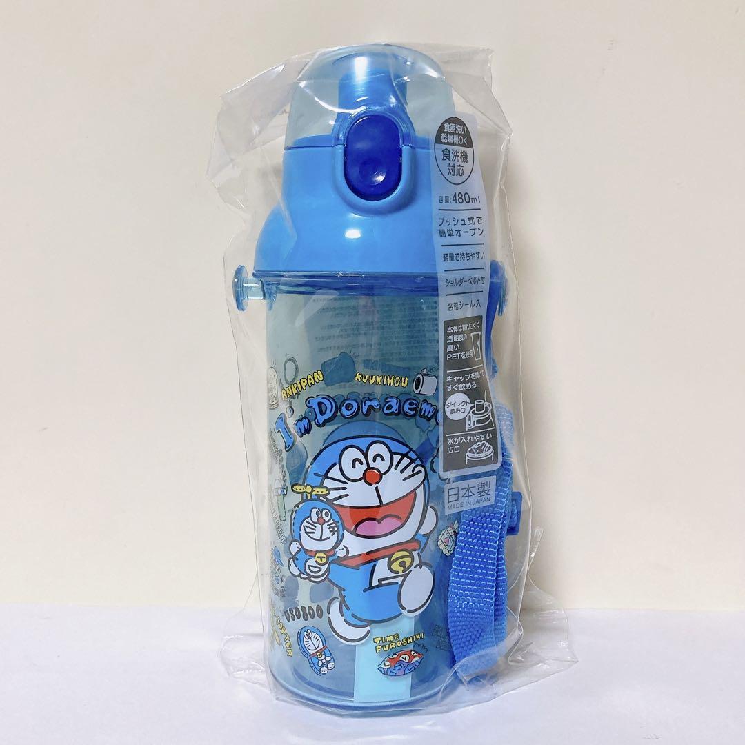 ドラえもん★直飲みプラ製ワンタッチクリアボトル 480ml 直飲み水筒