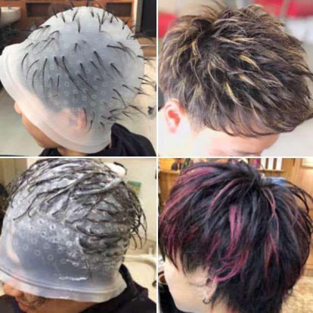 シリコンキャップ メッシュ セルフ カラー 自分で メルカリ