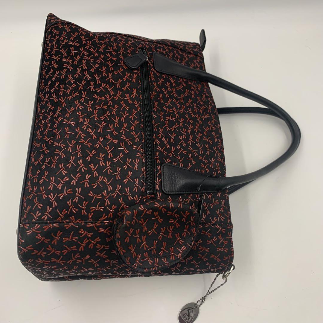 【美品 高級】インデンヤ ハンドバッグ 2way 鹿革 JRA公認 トンボ A4