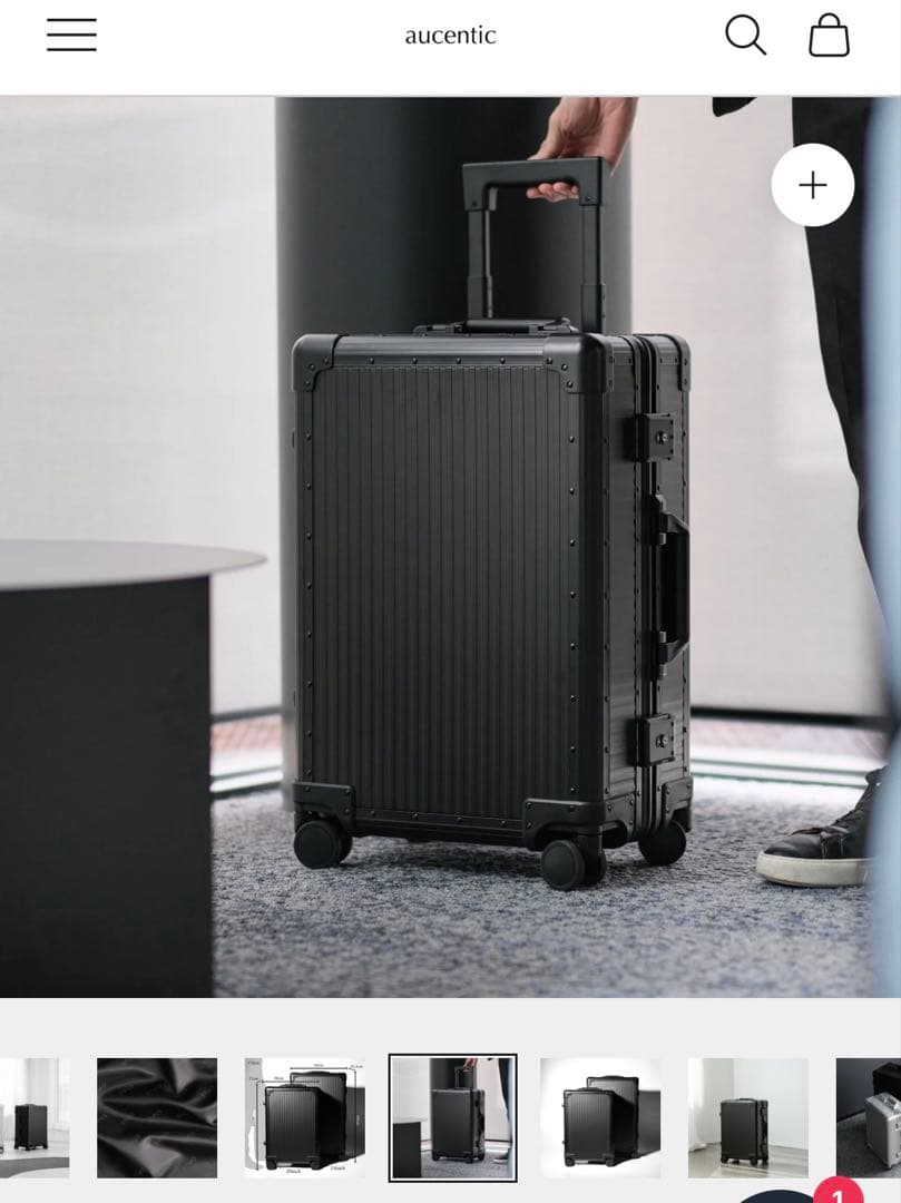 【美品】aucentic キャリーケース　ブラック