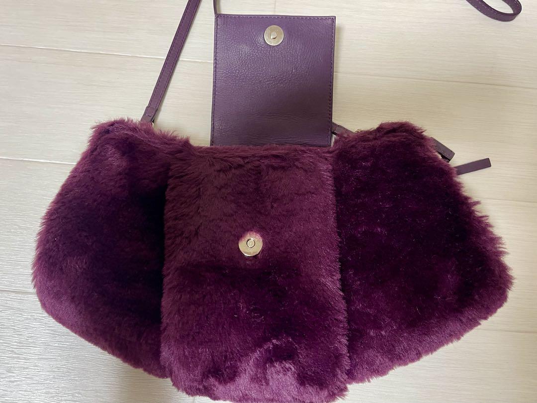 Westwood パープルファーショルダーバッグ