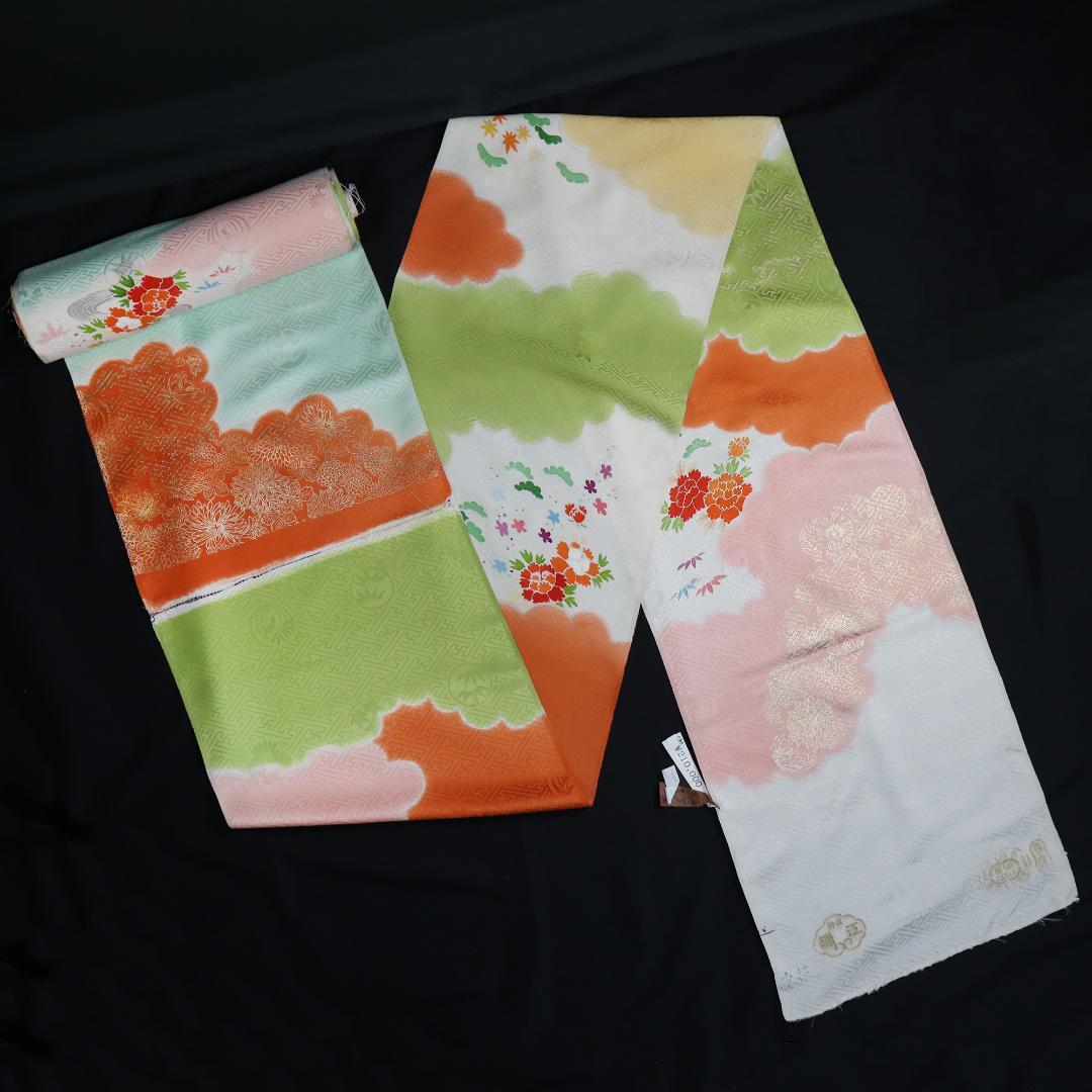 2829☆正絹 反物☆5点お得なまとめ売り☆反物4点＆解きもの1点