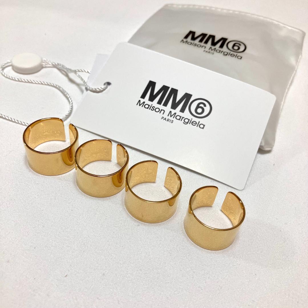新品 3 マルジェラ mm6 22ss 4連リング 3309
