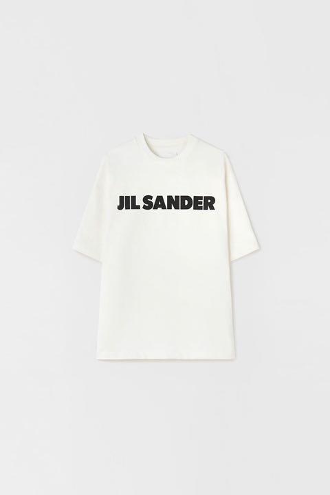 【JIL SANDER】フロントにロゴプリントコットンTシャツ ブラック Jil Sander パフォーマンス Tシャツ | ブラック | FARFETCH JP