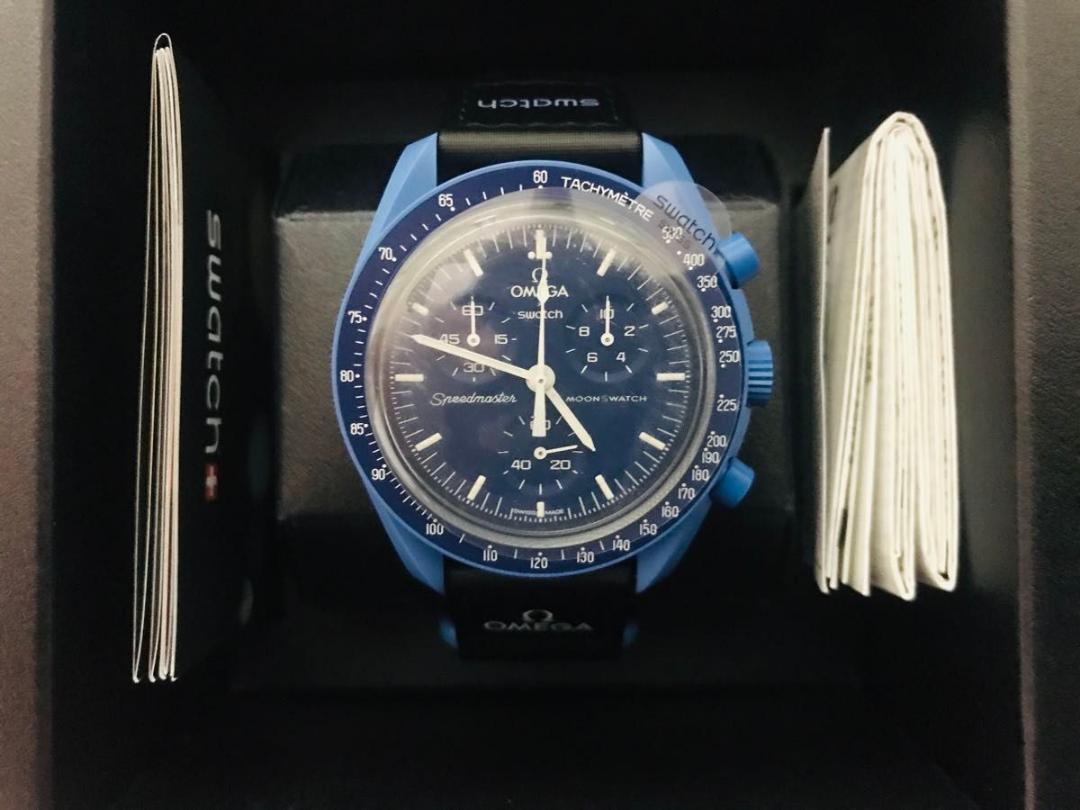 swatch omega Neptune 保証付 紙袋付 ネプチューン スオッチ